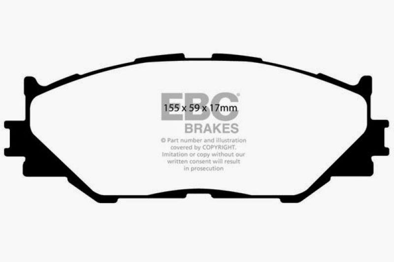 EBC 06-08 Lexus IS250 2.5 Redstuff Front Brake Pads - Corvette Realm