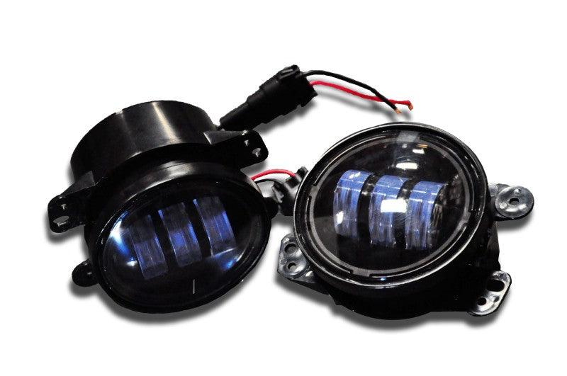 DV8 Offroad 07-18 Jeep Wrangler JK 4in 30W LED Replacement Fog Lights - Corvette Realm