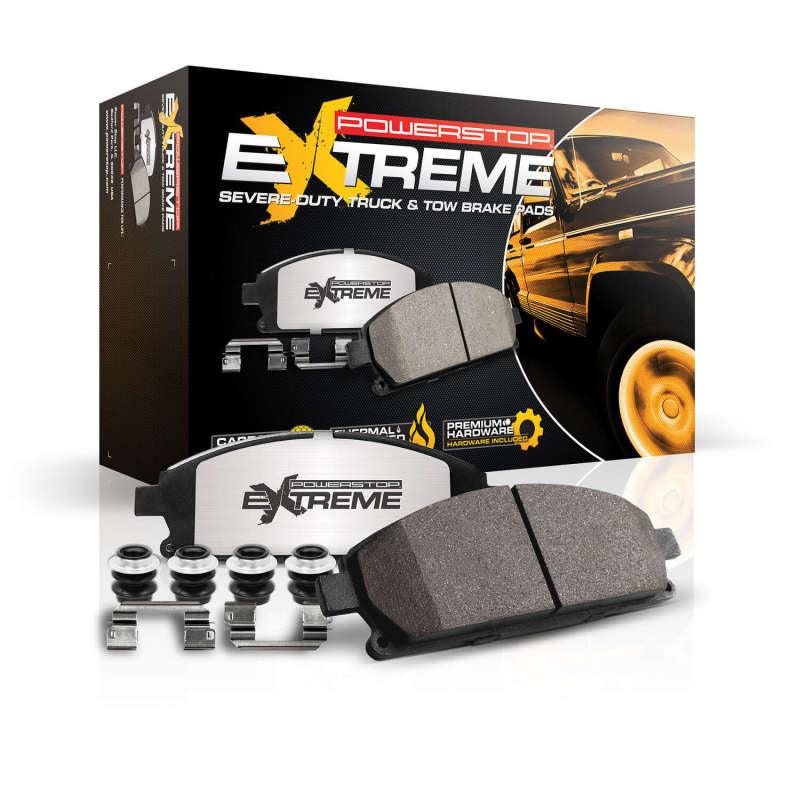 Power Stop 07-09 Chrysler Aspen Front Z36 Truck & Tow Brake Pads w/Hardware - Corvette Realm