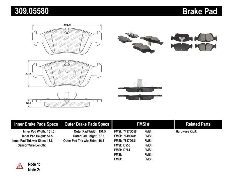 StopTech 96-02 BMW Z3 / 03-08 Z4 / 97-00 323 / 10/90-99 325/328 (E30/E36) Front Brake Pads - Corvette Realm