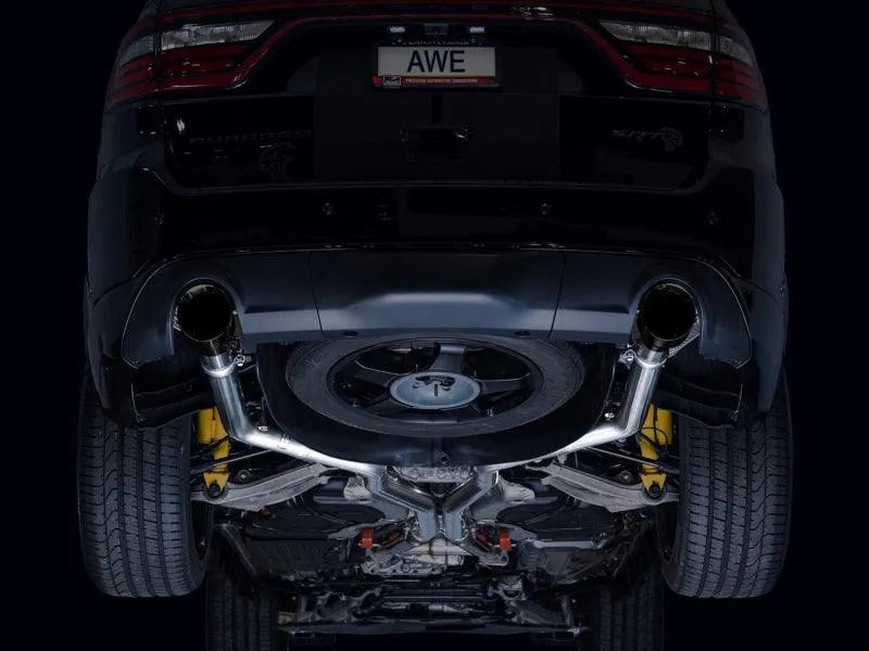AWE Tuning 18-23 Dodge Durango SRT & Hellcat Track Edition Exhaust - Diamond Black Tips - Corvette Realm