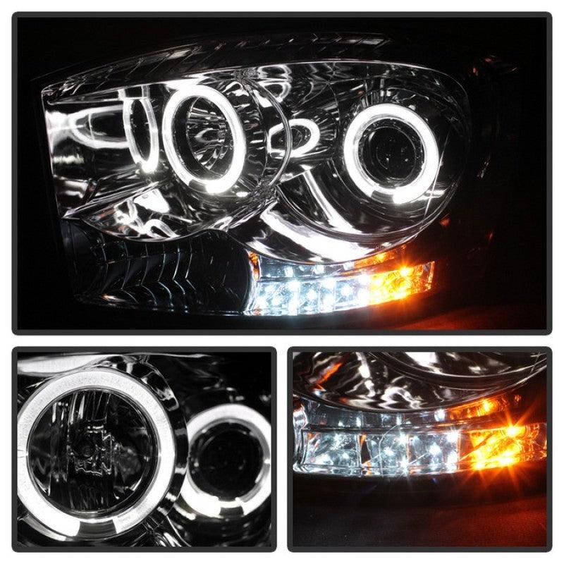 Spyder Dodge Ram 1500 06-08/Ram 2500 06-09 Projector Headlights LED Halo LED Chrm PRO-YD-DR06-HL-C - Corvette Realm