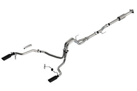 Borla F-150 21-25 2.7L/3.5L 4dr CC SB EC STB Lari/King R/Plinum/LTD 3/2.25 SRE Cat-Back Exhaust ATAK Black Chrome Tips