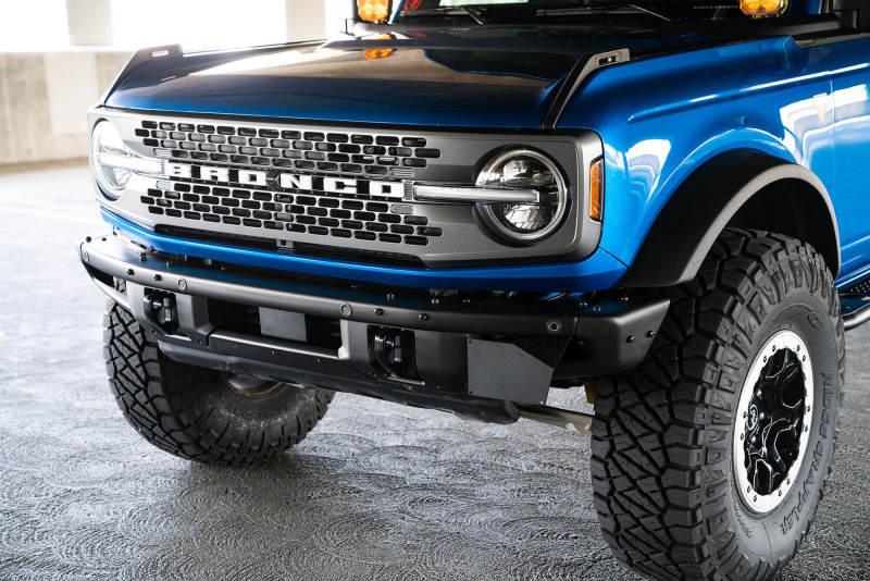 DV8 Offroad 21-22 Ford Bronco Factory Front Bumper License Relocation Bracket - Side - Corvette Realm