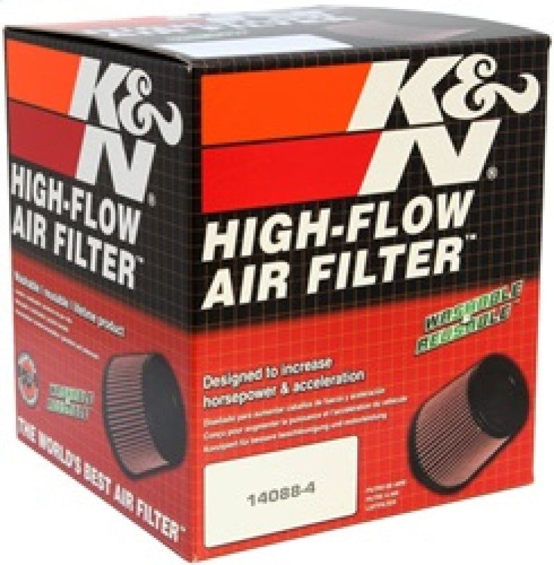 K&N Round Tapered Universal Air Filter 4in Flange ID x 5.375 Base OD x 4in Top OD x 6.5in H