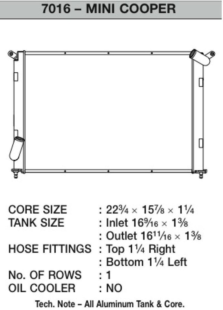 CSF 02-06 Mini Cooper S R53 Manual Radiator - Corvette Realm