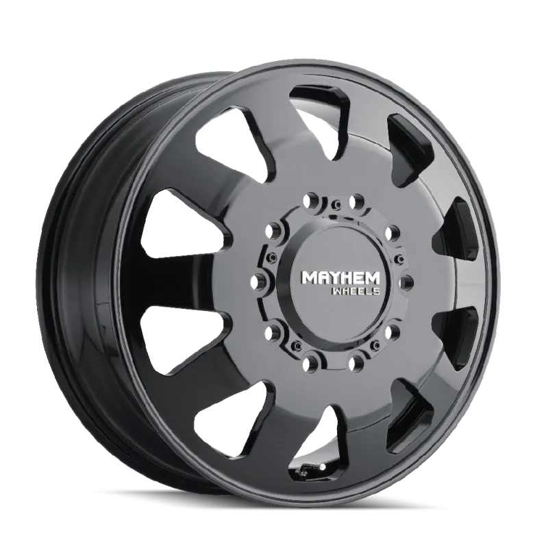 Mayhem 8181 Challenger Dually 22x8.25 / 10x225 BP / 169mm Offset / 170.1mm Hub Full Black Wheel