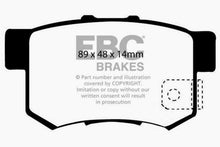 Load image into Gallery viewer, EBC 97 Acura CL 2.2 Yellowstuff Rear Brake Pads - Corvette Realm