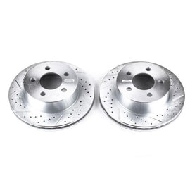 Power Stop 99-01 Jeep Cherokee Front Evolution Drilled & Slotted Rotors - Pair - Corvette Realm