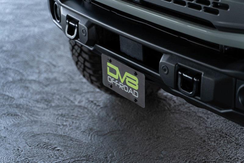 DV8 Offroad 21-23 Ford Bronco Capable Bumper Front License Plate Mount - Corvette Realm