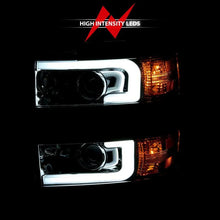 Load image into Gallery viewer, ANZO 2015-2016 Chevrolet Silverado Projector Headlights w/ Plank Style Design Chrome w/ Amber - Corvette Realm