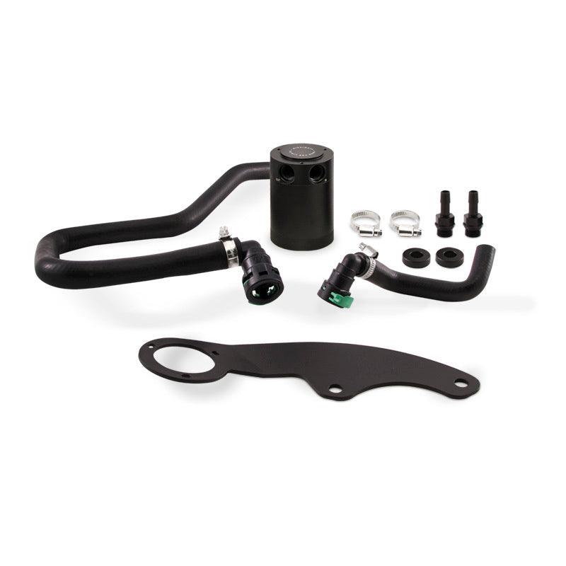 Mishimoto 11-14 Ford Mustang GT Baffled Oil Catch Can Kit - Black - Corvette Realm