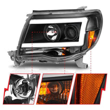 Load image into Gallery viewer, ANZO 05-09 Toyota Tacoma Projector Light Bar Style Headlights w/ C Light Bar - Corvette Realm