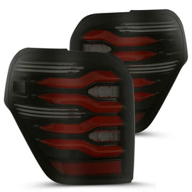 AlphaRex 10-21 Toyota 4Runner LUXX LED Taillights Blk/Red w/Activ Light/Seq Signal - Corvette Realm