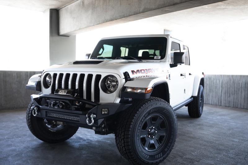 DV8 Offroad 18-23 Jeep Wrangler JL / 20-23 Jeep Gladiator JT FS-7 Mid-Width Winch Front Bumper - Corvette Realm