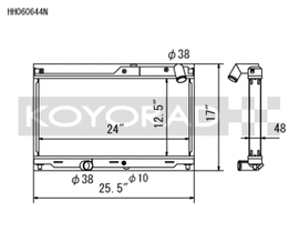 Koyo 93-95 Mazda RX-7 1.3L Turbo N-FLO (Dual Pass) Radiator