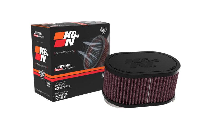 K&N 2-1/8in DUAL FLG 6-1/4 X 4inOD 3inH Universal Clamp-On Air Filter - Corvette Realm