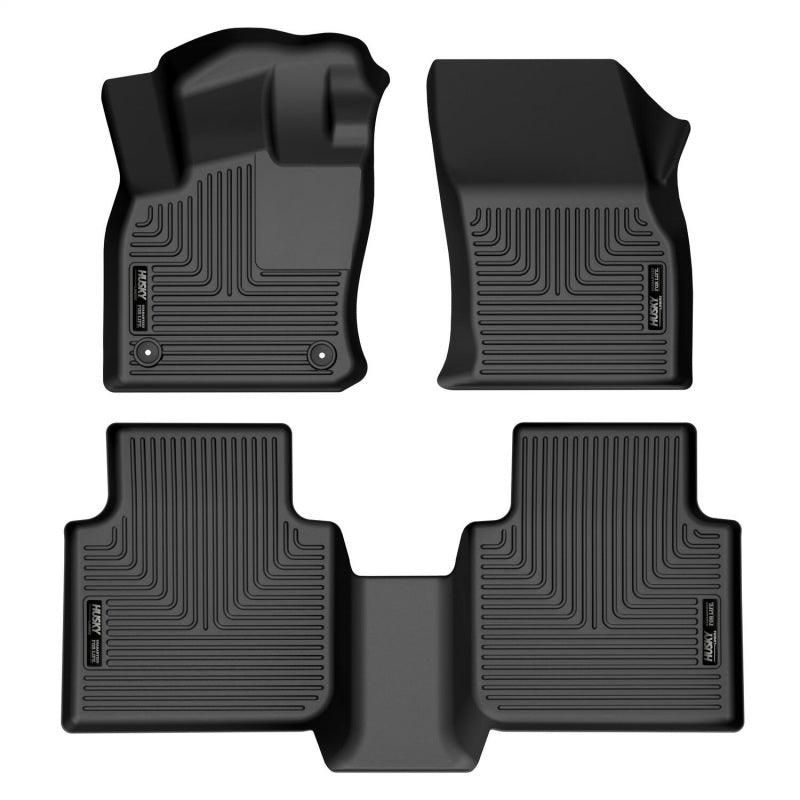 Husky Liners 18-22 Volkswagen Tiguan Weatherbeater Black Front & 2nd Seat Floor Liners - Corvette Realm