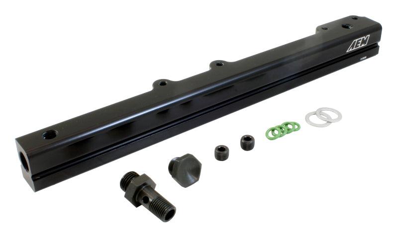 AEM 96-00 Civic CX/DX/LX/EX & 96-97 Del Sol S/Si Black Fuel Rail - Corvette Realm