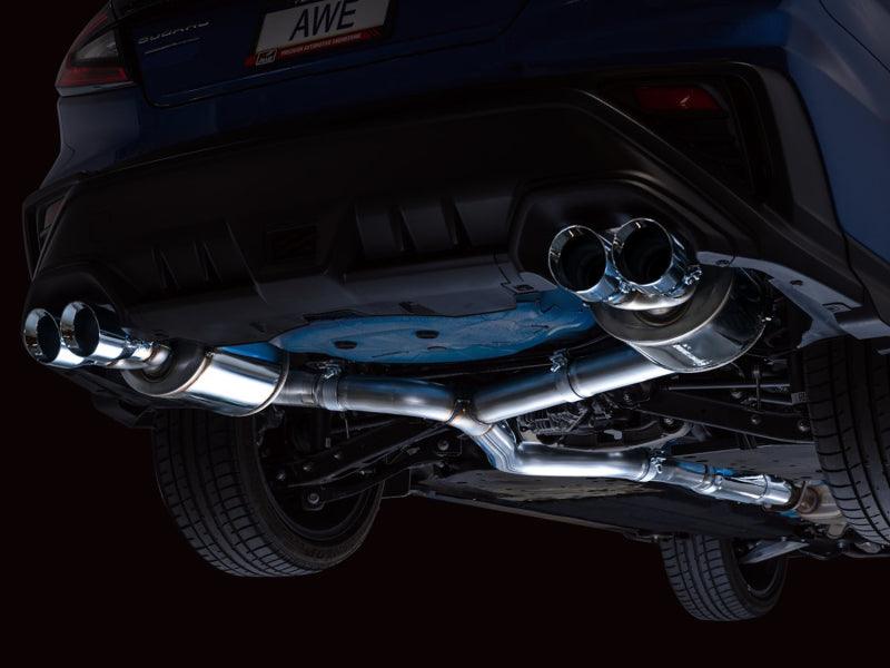 AWE Tuning 2022+ VB Subaru WRX Touring Edition Exhaust - Chrome Silver Tips - Corvette Realm