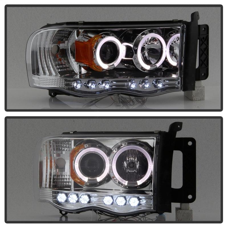 Spyder Dodge Ram 1500 02-05/Ram 2500 03-05 Projector Headlights LED Halo LED Chrm PRO-YD-DR02-HL-C - Corvette Realm