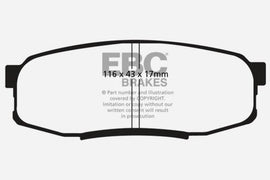 EBC 08+ Lexus LX570 5.7 Extra Duty Rear Brake Pads - Corvette Realm