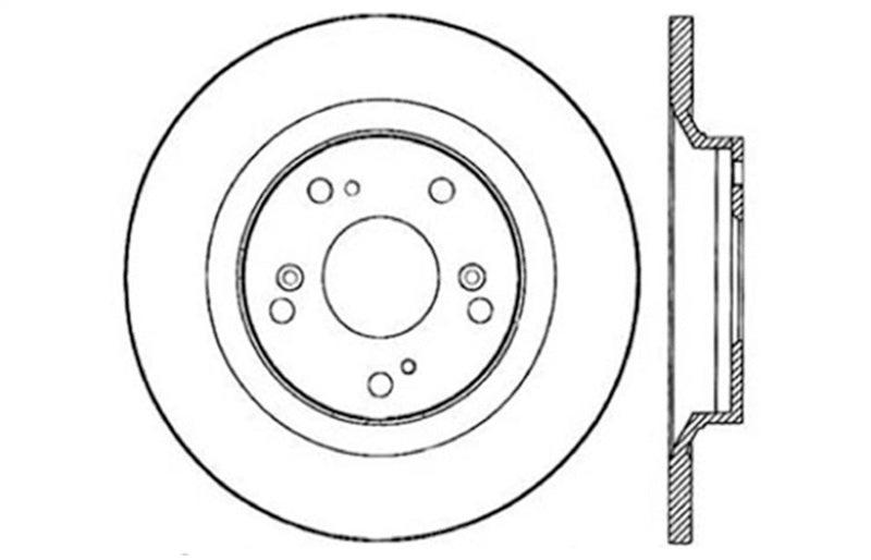 StopTech 00-09 S2000 Slotted & Drilled Left Rear Rotor - Corvette Realm