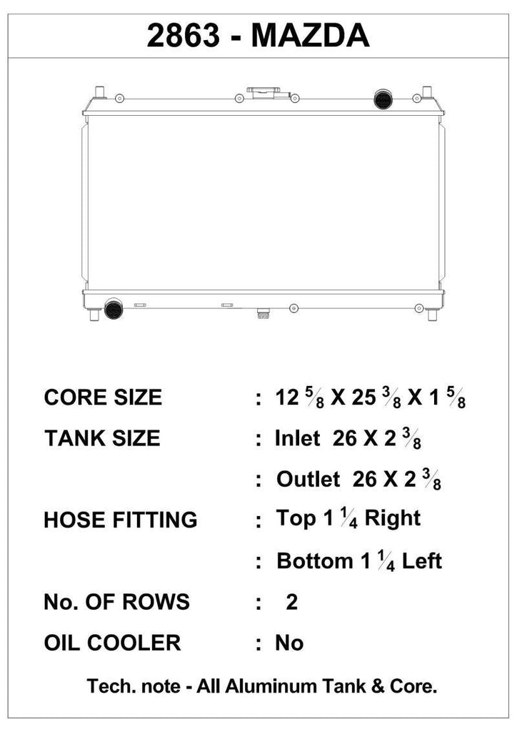 CSF 98-05 Mazda Miata Radiator - Corvette Realm