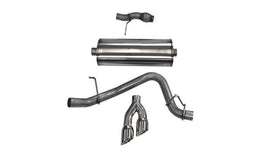 Corsa Cat Back Exhaust, Sport, 3in, Single Side Twin Polished 4in Tips, 2015 Chevy Tahoe/GMC Yukon - Corvette Realm