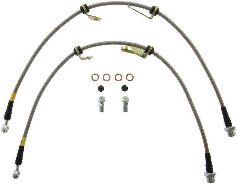 StopTech 06-17 Lexus HS250h / Toyota RAV4 Stainless Steel Front Brake Lines - Corvette Realm