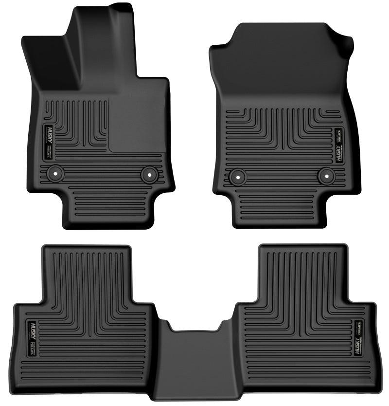 Husky Liners 22-23 Lexus NX250/NX350 Weatherbeater Black Front & 2nd Seat Floor Liners - Corvette Realm