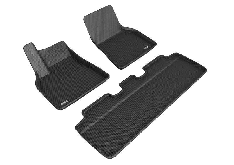 3D MAXpider 2020-2020 Tesla Model Y Kagu 1st Row Floormat - Black - Corvette Realm