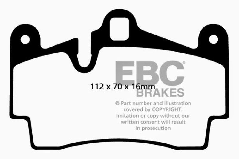 EBC 04-07 Porsche Cayenne 3.2 Redstuff Rear Brake Pads - Corvette Realm