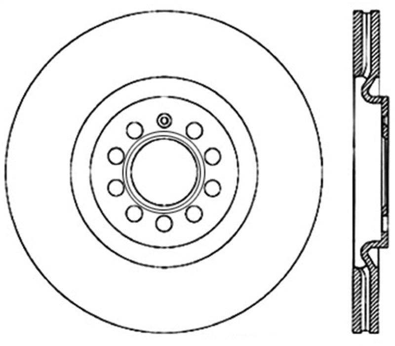 StopTech 09 VW Passat CC / 06-09 Passat Slotted & Drilled Left Front Rotor - Corvette Realm