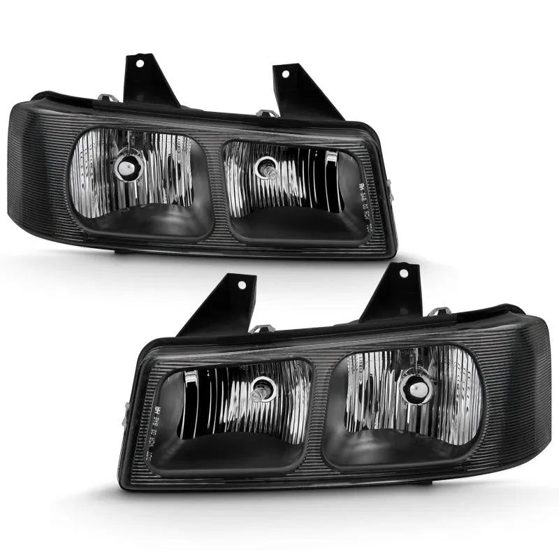 ANZO 2003-2017 Chevy Express Crystal Headlight Black - Corvette Realm