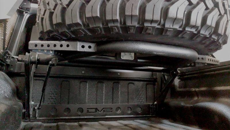 DV8 Offroad 2019+ Jeep Gladiator In-Bed Adjustable Tire Carrier - Corvette Realm