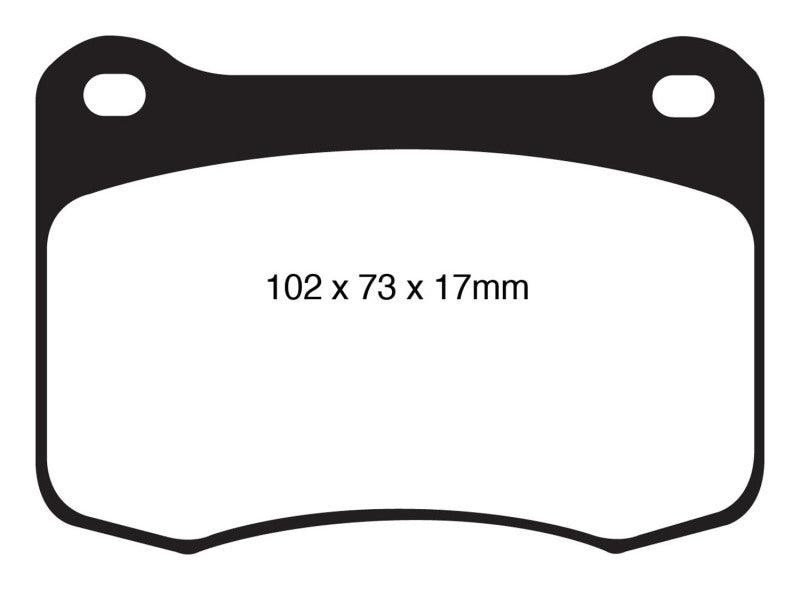 EBC 08+ Lexus IS-F 5.0 Yellowstuff Rear Brake Pads - Corvette Realm