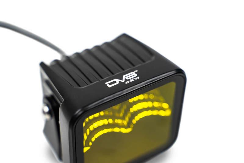 DV8 Offroad 3in Elite Series LED Amber Pod Light - Corvette Realm