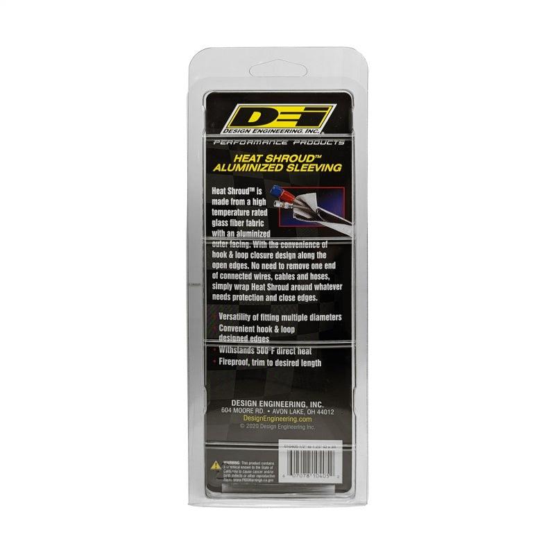 DEI Heat Shroud 1in I.D. x 3ft - Aluminized Sleeving - Hook and Loop Edge - Corvette Realm