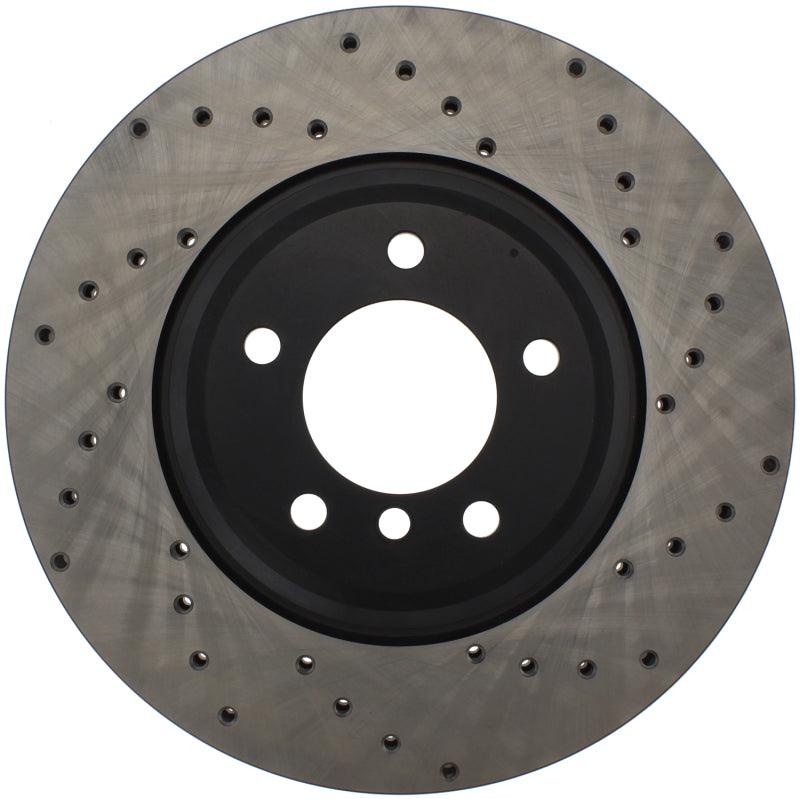 StopTech 07-10 BMW 335i Cross Drilled Left Front Rotor - Corvette Realm