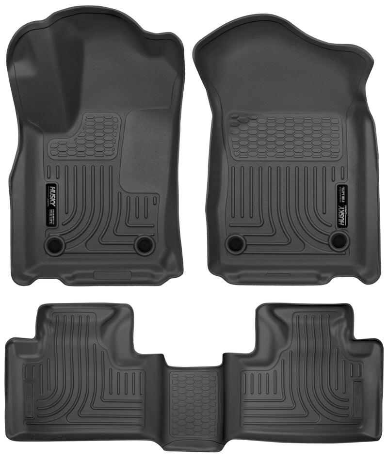 Husky Liners 16-22 Dodge Durango Weatherbeater Black Front & 2nd Seat Floor Liners - Corvette Realm