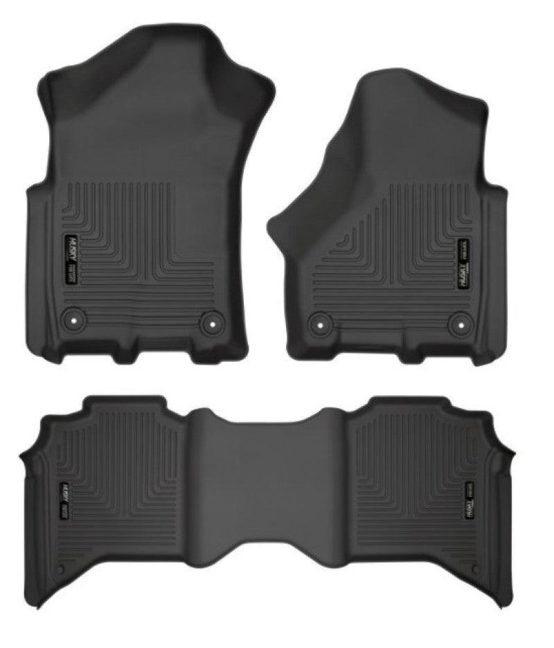 Husky Liners 19-21 Ram 2500/3500 Crew Cab Weatherbeater Black Front & 2nd Seat Floor Liners - Corvette Realm