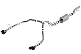 Borla 21-25 Chevrolet Tahoe 6.2L V8 2/4WD 4DR T-304 SS S-Type Cat-Back Exhaust w/ Black Chrome Tips