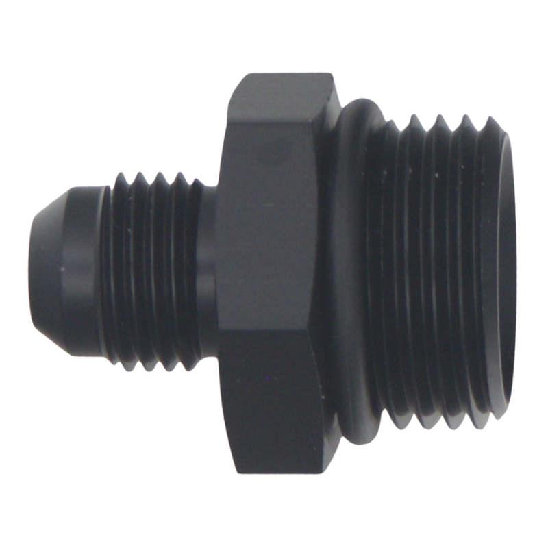 DeatschWerks 10AN ORB Male to 6AN Male Flare Adapter (Incl O-Ring) - Anodized Matte Black - Corvette Realm