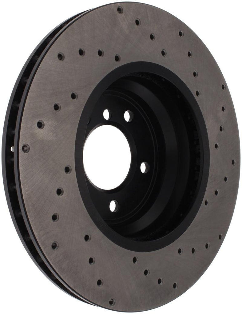 StopTech 07-10 BMW 335i Cross Drilled Right Front Rotor - Corvette Realm