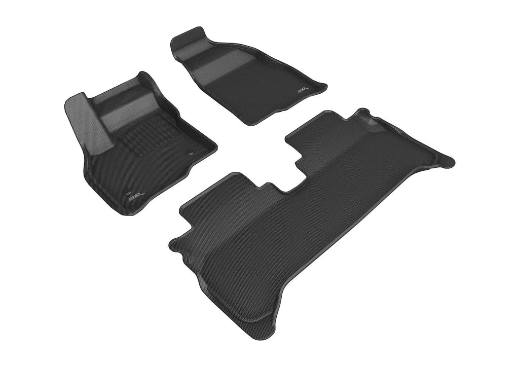 3D MAXpider 2022-2023 Chevy Bolt EUV Front and Rear Kagu Floor Mats - Black