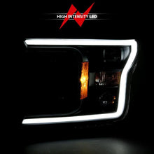 Load image into Gallery viewer, ANZO 2018-2019 Ford F-150 Projector Plank Style H.L. Black Amber (Without Switchback) - Corvette Realm