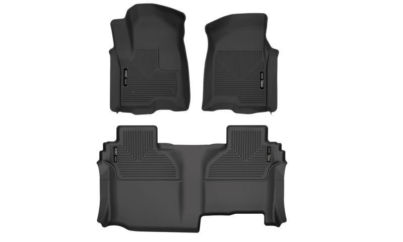 Husky Liners 19-24 Chevy Silverado1500/GMC Sierra1500 X-Act Front + 2nd Seat Floor Liner Set-Black - Corvette Realm