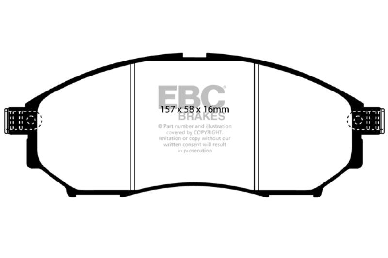 EBC 08-13 Infiniti EX35 3.5 Yellowstuff Front Brake Pads - Corvette Realm
