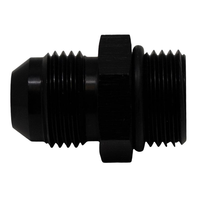 DeatschWerks 8AN ORB Male to 8AN Male Flare Adapter (Incl O-Ring) - Anodized Matte Black - Corvette Realm